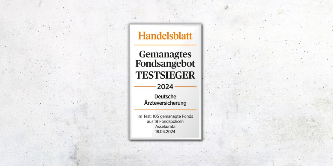 Beste ETF-Fonds - Testsieger: Deutsche Ärzteversicherung