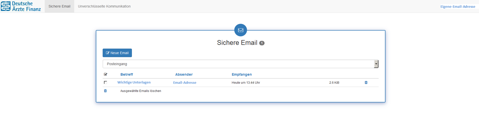 Das WebMail-Portal