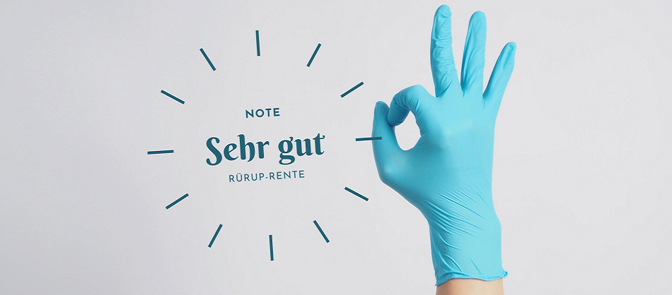 SEHR GUT für Rürup-Rente Ärzteversicherung