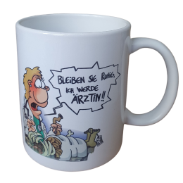 Tasse mit Rippenspreizer-Cartoon